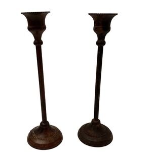 Archana Crafts Handcrafted Metal Candlestick Holders‎ Set of 2 India Decor